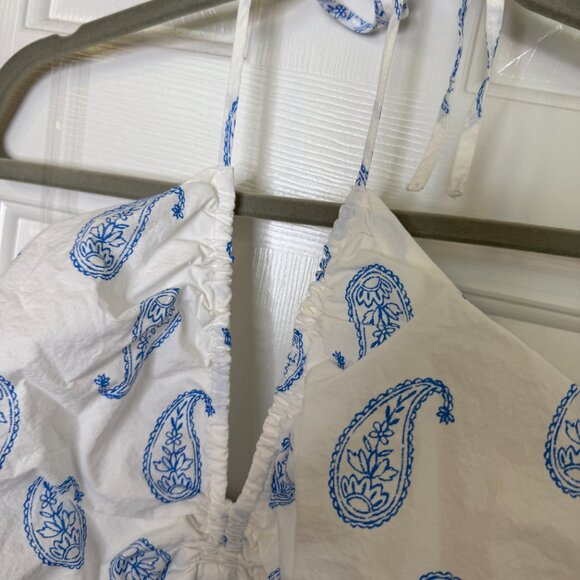 Blue printed halter dress - Picture 4 of 8